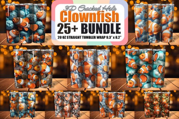 3D Clownfish Tumbler Wrap Bundle Guide