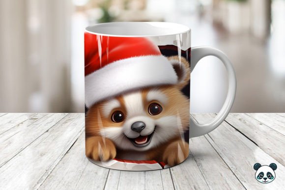 3D Red Panda Cub Mug Wrap Sublimation