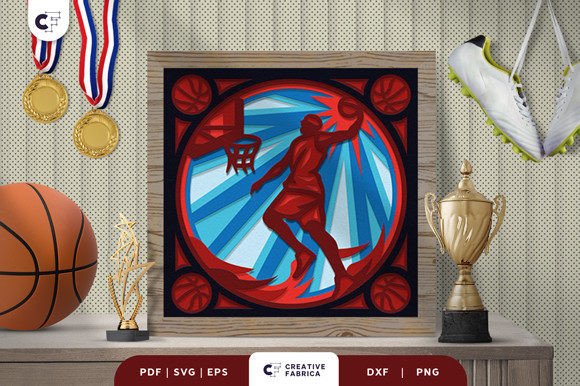 Basketball Game Shadow Box Papercut SVG: A Guide to 3D Sports Decor