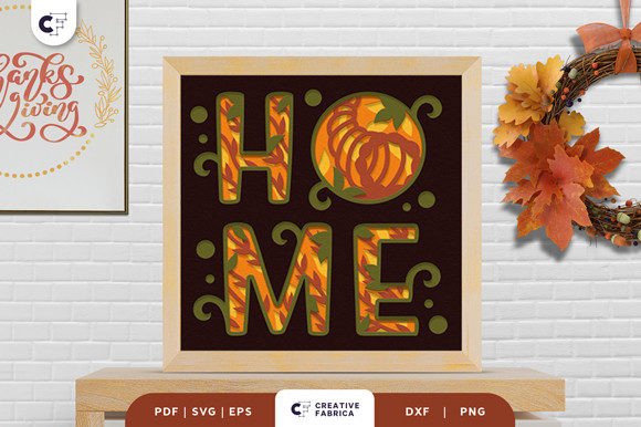 Cornucopia HOME 3D Shadow Box Paper Cut Guide