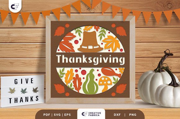 Crafting a Thanksgiving Icon Shadow Box Papercut