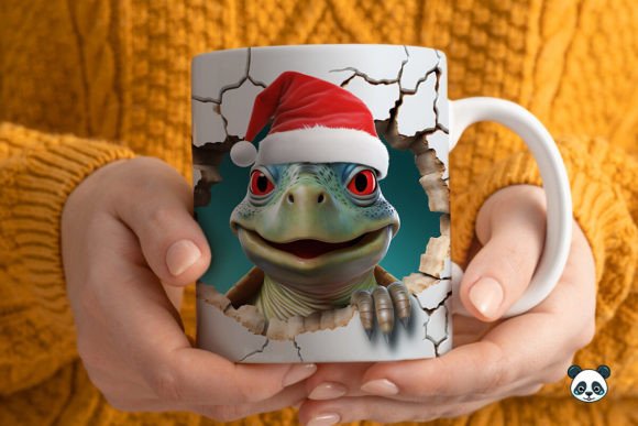 Creating Festive Holiday Gifts with a 3D Christmas Sea Turtle Mug Wrap