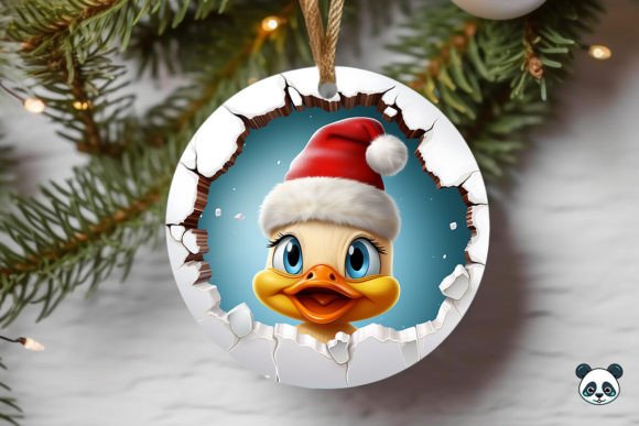 Duckling 3D Christmas Ornament Design