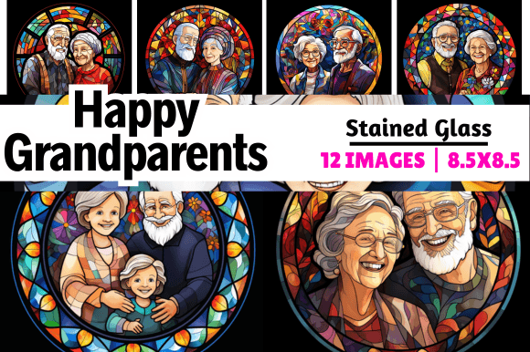 Elevate Crafts with Happy Grandparents Stained Glass