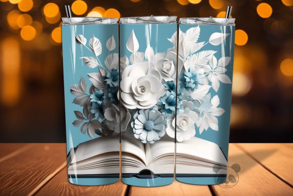 Elevate Your Designs with 3D Book & Flower Tumbler Wraps