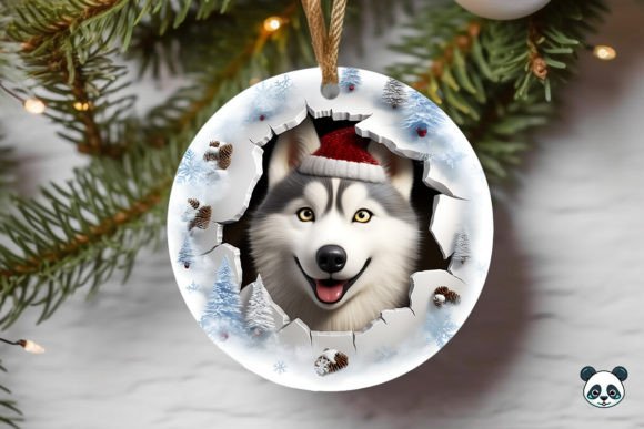Elevating Holiday Crafts with the Siberian Husky 3D Christmas Ornament Design