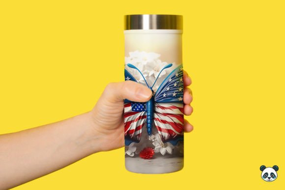 Evaluating the 3D Patriotic Butterfly Tumbler Wrap PNG for Sublimation Projects