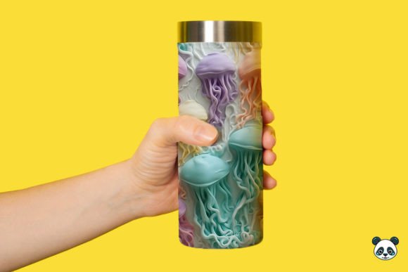 Integrating the Colorful 3D Jellyfish Tumbler Wrap PNG into Your Sublimation Workflow