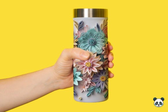 Mastering the Art of 3D Paper Quilling Floral Tumbler Wraps for Sublimation