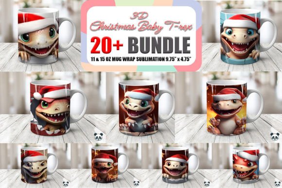 Mastering the Baby T-Rex Christmas 3D Mug Wrap Bundle for Professional Sublimation Results