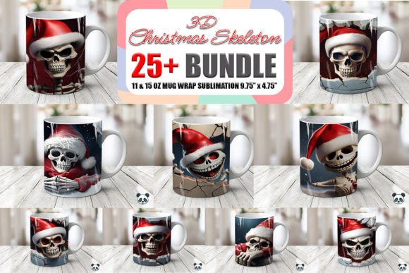 Mastering the Christmas Skeleton 3D Mug Wrap Bundle for Holiday Sublimation