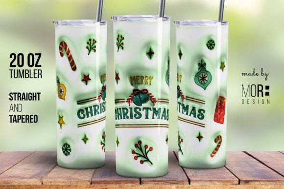 Strategic Branding with the 3D Christmas 20oz Skinny Tumbler Wrap 10