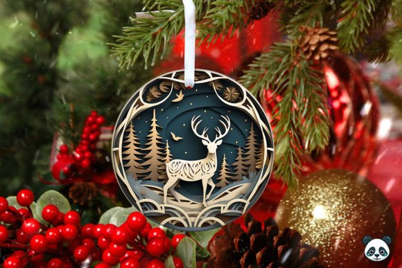 Strategic Branding with the Reindeer 3D Christmas Ornament 1 Digital Asset