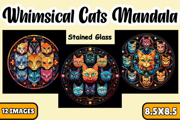 Strategic Visual Assets: Leveraging Whimsical Cats Mandala Stained Glass for Brand Differentiation
