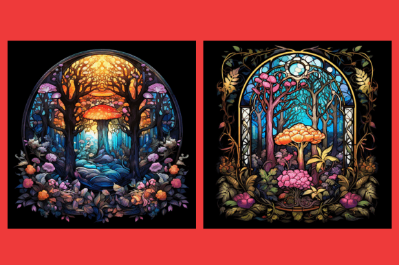 Unlocking Creative Potential with Fantasy Enchanted Forest Stained Glass Digital Assets